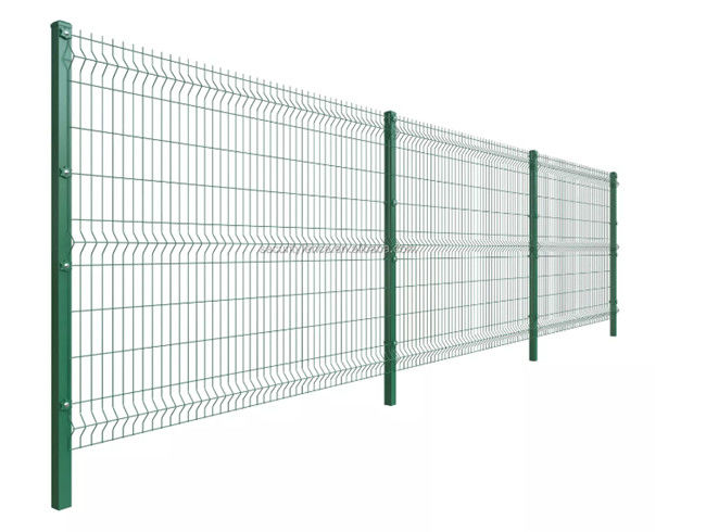 50*200mm Pvc Met een laag bedekte 3d Gebogen van Draadmesh fence Gelast met Perzikpost 0