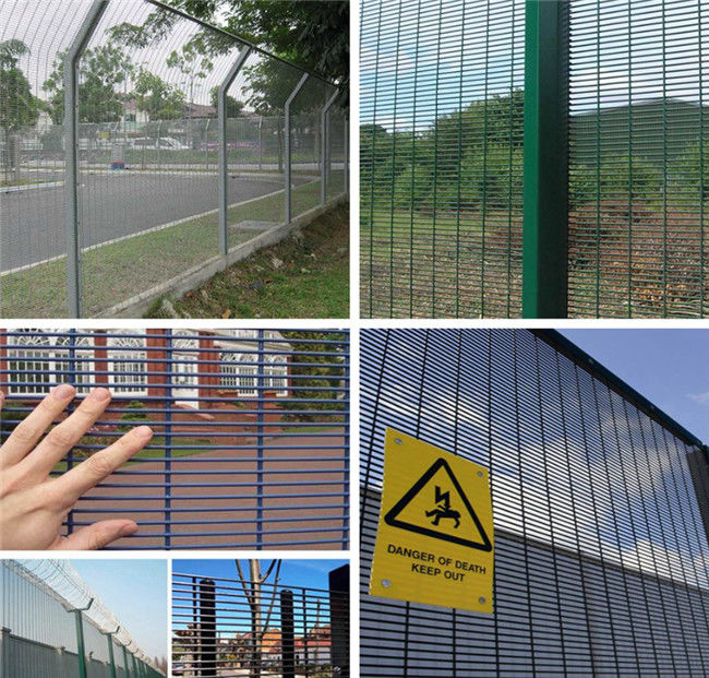 Het gegalvaniseerde Hulpkantoor van de Staalmuur Anti beklimt Mesh Fence 358 ontruimt Weergeven 1
