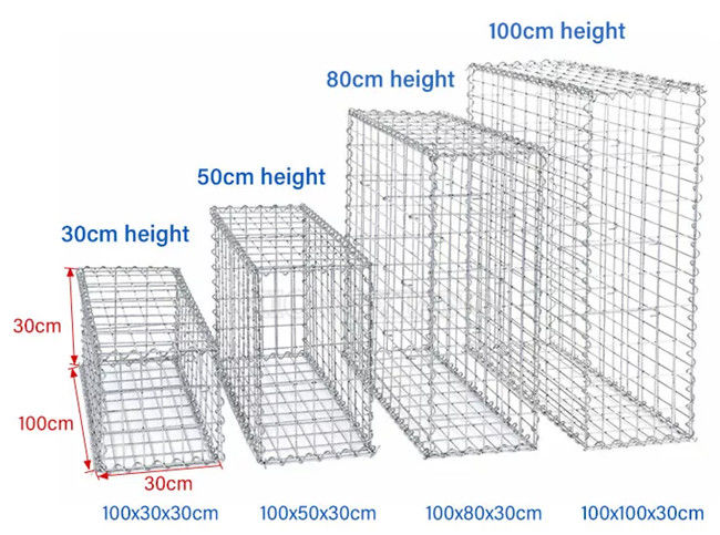 Gegalvaniseerde Galfan 50×50mm de Gelaste Muur van Gabion Mesh For Designing Fence Retaining 0