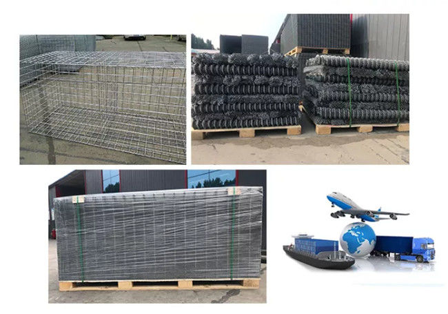 Pvc bedekte 1m X 1m X 1m met een laag het Gelaste Gabion-Netwerk van de het Staaldraad van de Doos Hoge Stabiliteit 2