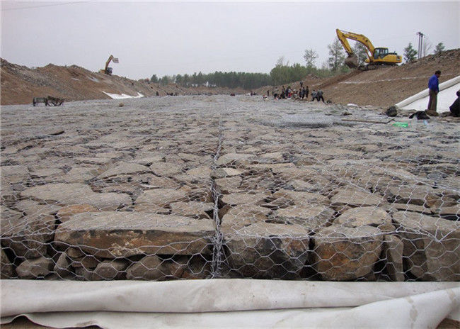 2x1x1m Gegalvaniseerde Gabion-Doos Monolithische Structuur voor Stabilisatie van Aarde 2