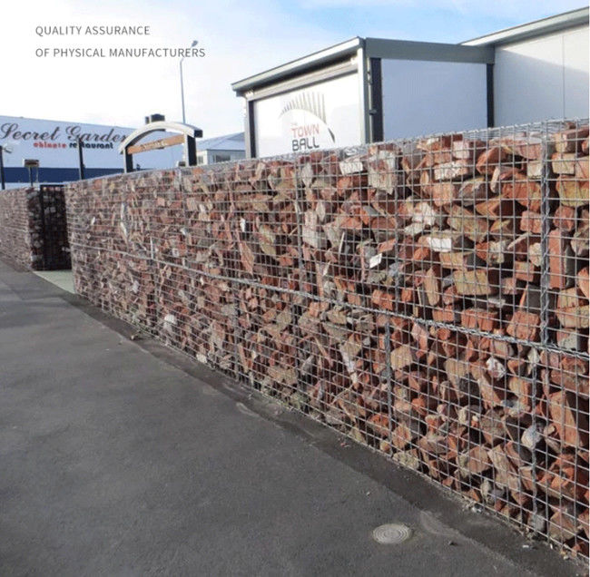 De pvc Met een laag bedekte Manden van de Corrosiegalfan Gabion van Rock Walls Anti van de Draadomheining 2