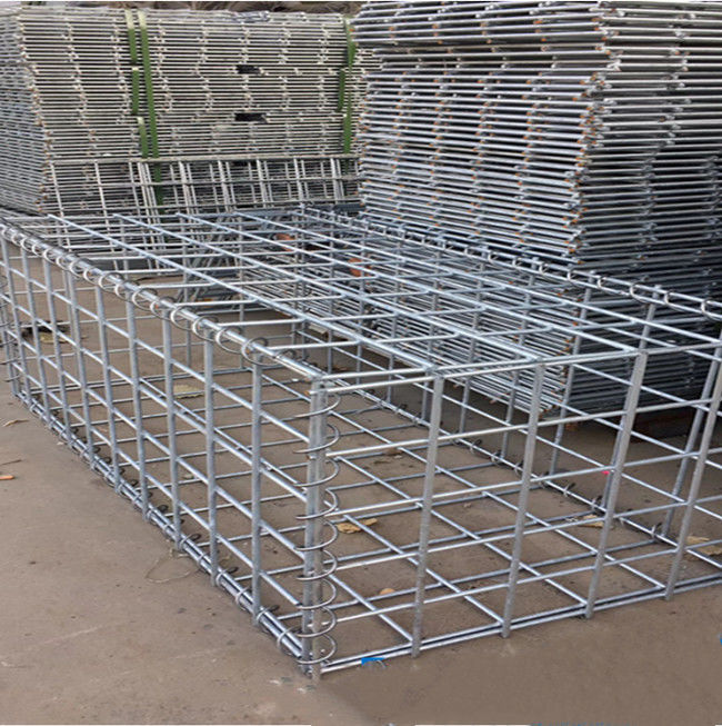 HBGB 6mm Dia ISO 9001 Gabion-de Omheining Metal Cage Filled van de Steenmuur met Rotsen 0