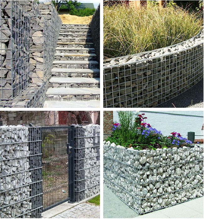 Plastiek van HBGB 1x2 bedekte Gelaste Gabion Mesh Baskets 5,5 Dia Heavy Duty met een laag 2