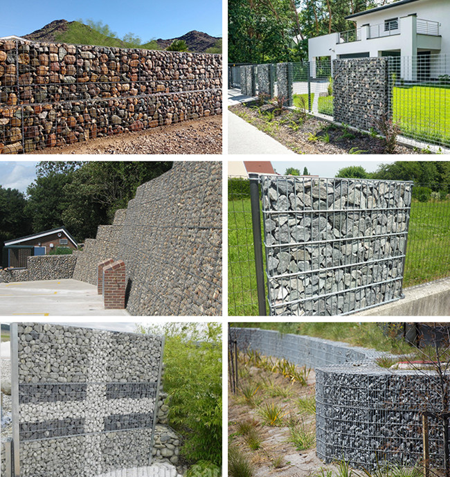 4.0x1.0x0.5M 3m Lengte Gelast Gabion Netwerk 5 Mm Dia Wall Garden Edging 1