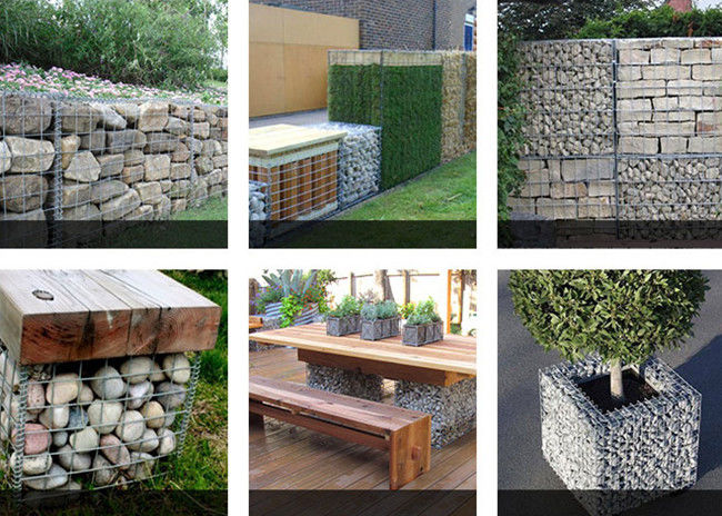 4mm Diameter 2.0x1.0x0.5 Gelaste Gabion Mesh Baskets Anti Erosion 2