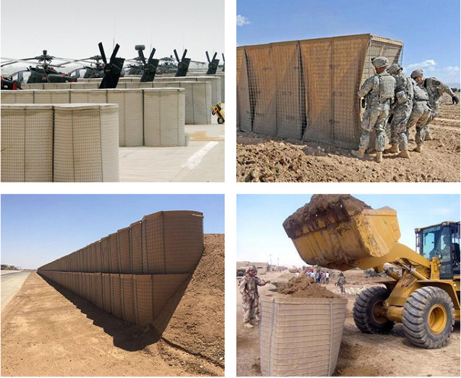 Explosiebestendige het Bastionbarrière 5.0mm van Hesco van de Beschermingsmuur Dia Welded Gabion Box 1