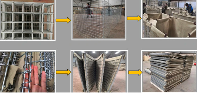 Explosiebestendige het Bastionbarrière 5.0mm van Hesco van de Beschermingsmuur Dia Welded Gabion Box 0