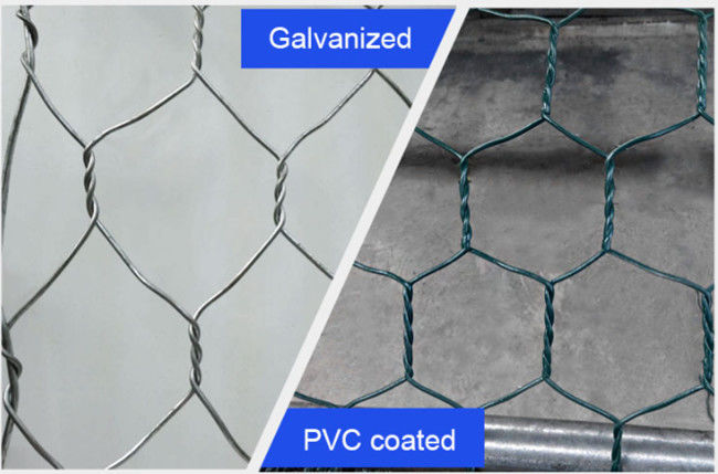 1×1×1m pvc Met een laag bedekte Gabion Mesh Baskets 380 Mpa HBGB Behoudende Muur Mesh Cages 1