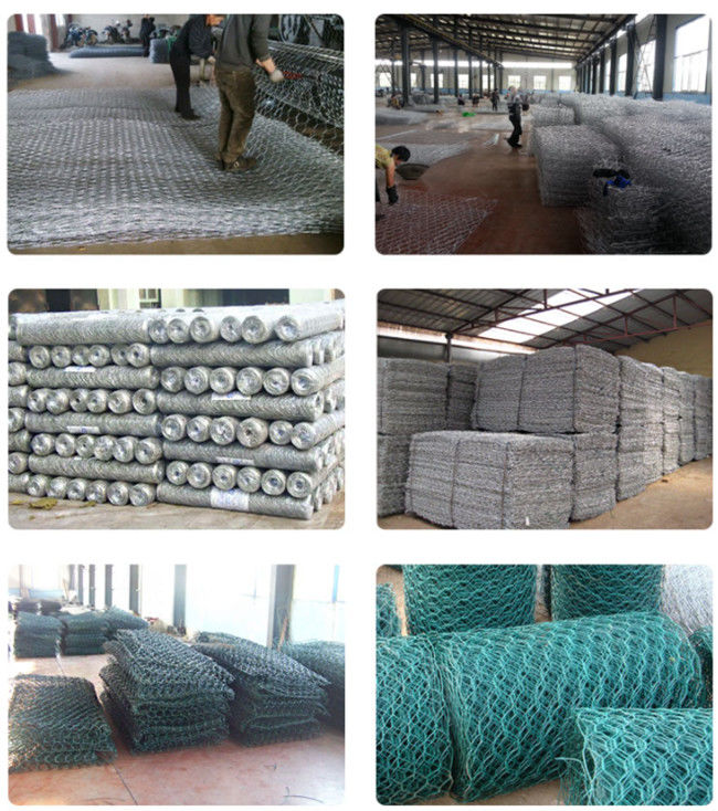 Hexagonale Gaten Wevende Type de Draadmanden 60 X 80mm van Gabion voor Behoudende Muurbouw 1