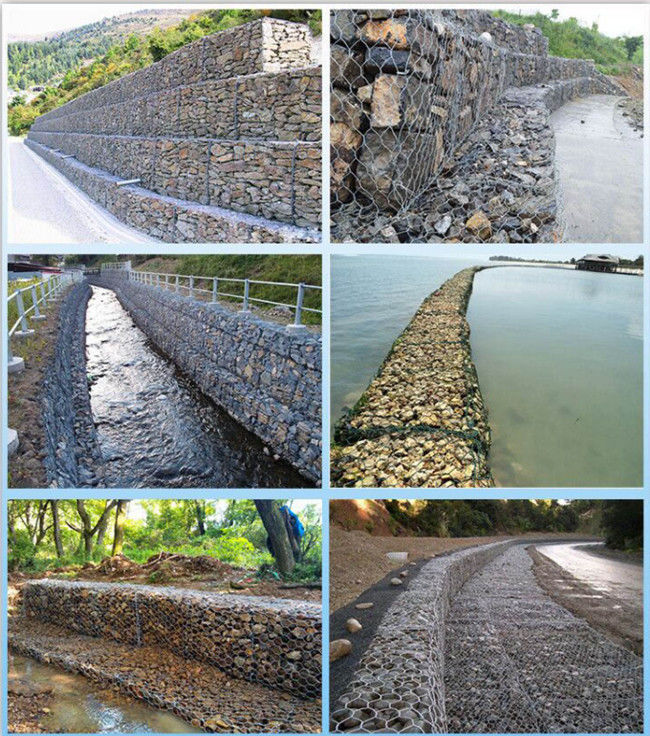 3×3×6ft 2 Verdraaid Staal Gabion Mesh Basket Slope Bank Protective 2