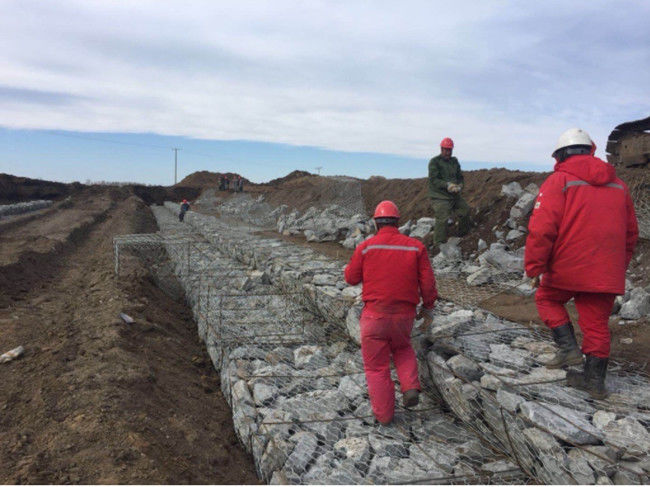 1×1×1m pvc Met een laag bedekte Gabion Mesh Baskets 380 Mpa HBGB Behoudende Muur Mesh Cages 3
