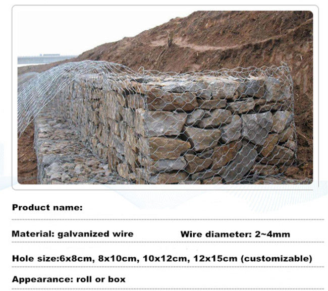 12*15cm 5 Manden van de Metalengabion van Gabion Mesh Basket Galfan Fine Mesh van het Draaimetaal 0