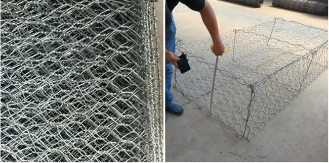 Hete Onderdompeling 4.0mm Gegalvaniseerde Gabion-Doos Hexagonaal Geweven Mesh Retaining Wall 1