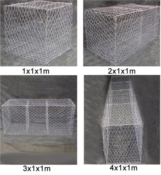 60mm×80mm 4x1x1m Hexagonale die Gabion Doospe voor Oeverbescherming met een laag wordt bedekt 0