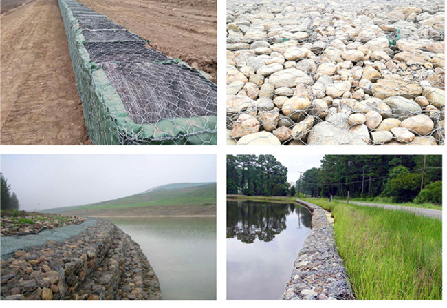 Met een laag bedekt de Doos270g/m2 Zink van revêtement Hexagonaal Heet Ondergedompeld Gegalvaniseerd Gabion 4