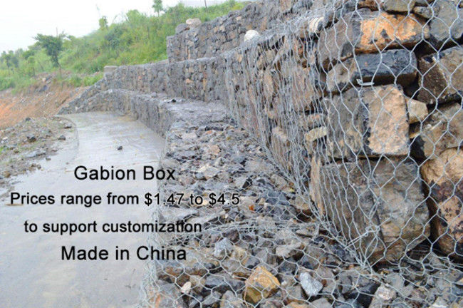 60mm×80mm 4x1x1m Hexagonale die Gabion Doospe voor Oeverbescherming met een laag wordt bedekt 2