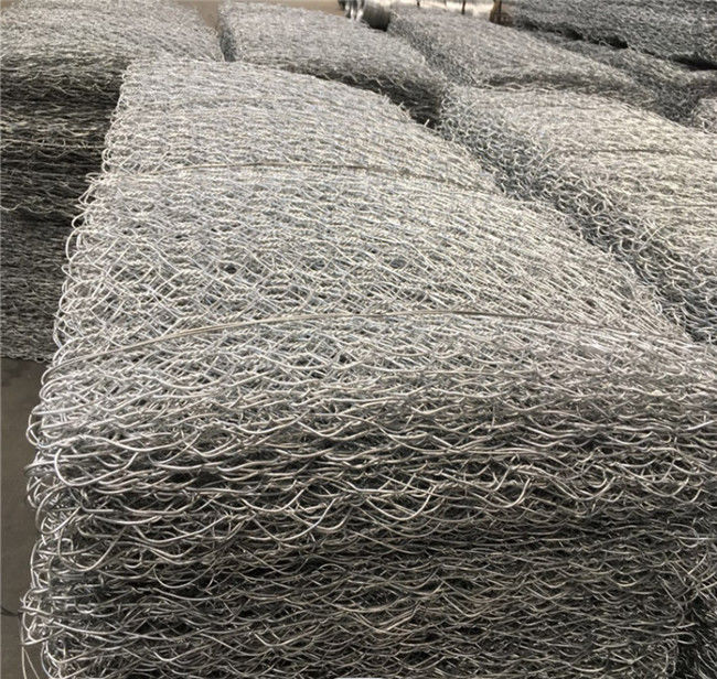 2x1x1m Rots die Gegalvaniseerde Gabion-Doos voor Steen Behoudende Muur weven 2