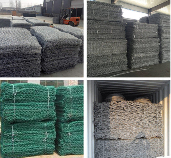 2x1x1m Hexuitdraai laste Gegalvaniseerde Gabion-Doos Al Coated 2.2mm Banddraad 3
