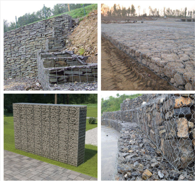 4.5mm 3x1x1m Gegalvaniseerde Gabion de Draadkooien van de Dozenhexuitdraai voor Rots Behoudende Muren 0