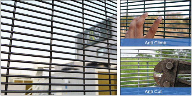 Duurzame Antiwear 358 Gelaste Anti beklimt Mesh Fence High Security 1.5m Hoogte 0