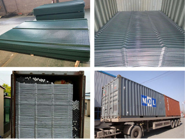 RAL9005 de groene Veiligheid Anti beklimt Mesh Fence Galvanized Steel Curved-Type 2