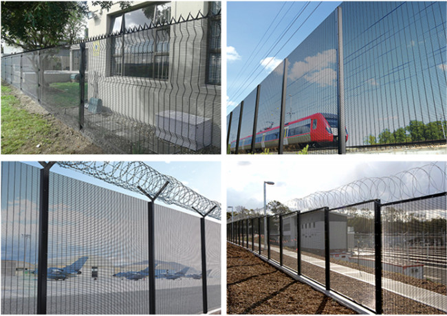 358 ISO 9001 Anti Met weerhaken beklimmen Draad Mesh Fencing 1.8m Hoogte 2