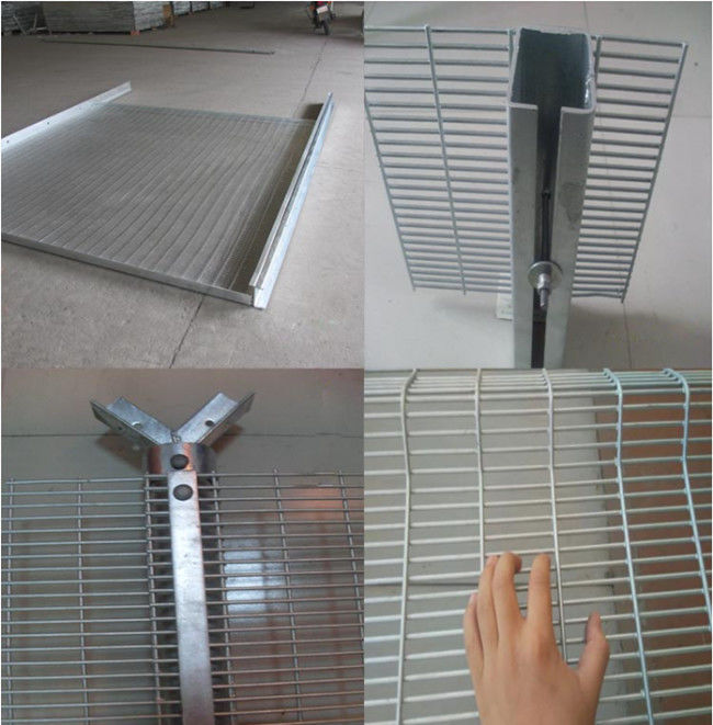 2.3m beklimt de Hoge Veiligheid Antimesh fence RAL 6005 Groene 3 " X0.5 " X8 2