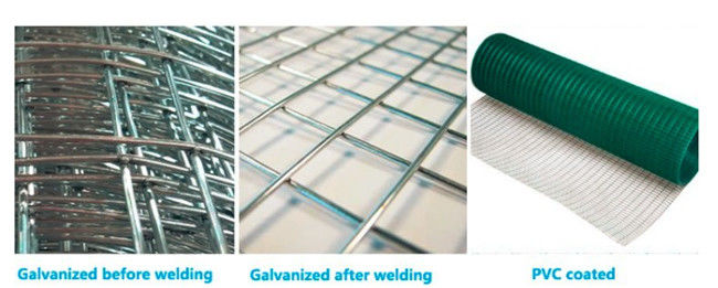 Zilver 2×2in 2×4 BWG 13 Gegalvaniseerde Draad Mesh Sheets Panels 2.11mm Met grote trekspanning 0