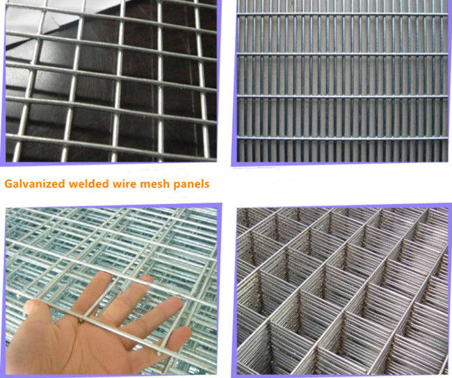 Zilver 2×2in 2×4 BWG 13 Gegalvaniseerde Draad Mesh Sheets Panels 2.11mm Met grote trekspanning 3