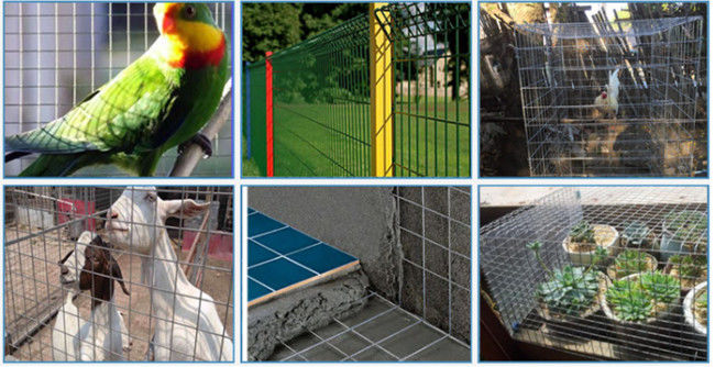 Het gele 6m pvc Met een laag bedekte Gegalvaniseerde Gelaste Vierkante Gat van Draadmesh panels Q195 1