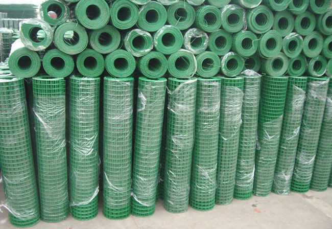 25.4mm de Groene Vinyl Met een laag bedekte Gelaste Maat van Draadmesh panels BWG 16 1