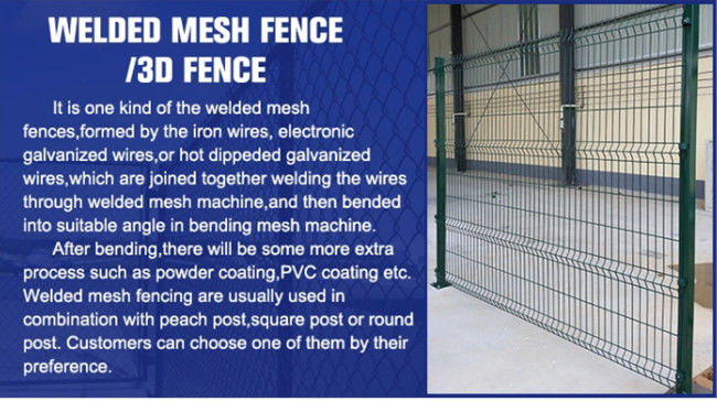 3D Gebogen Poederpvc Met een laag bedekte Draad Mesh Fence Galvanized 200×65mm 4.5mm 0