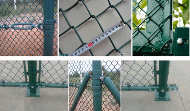 1.2mm tot 5mm Pvc Met een laag bedekt Diamond Mesh 6m de Omheining van de Cycloondraad For Basketball Court 1