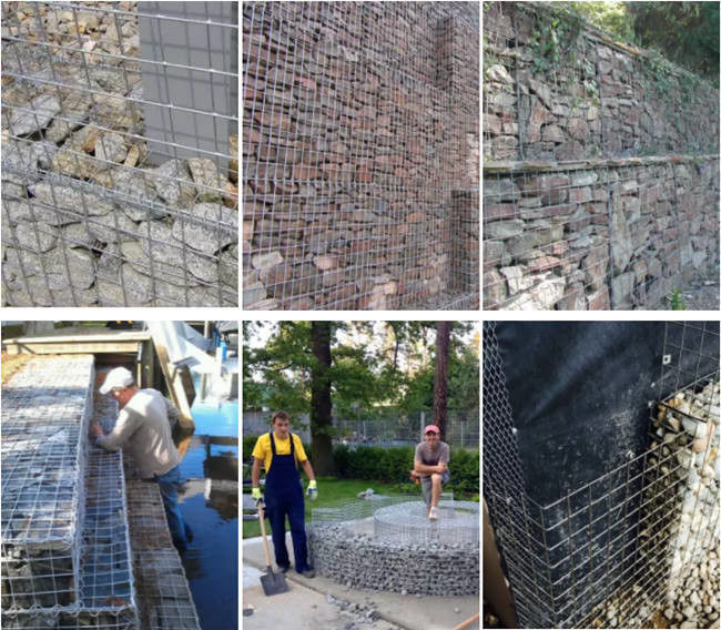4 X 1 X 1 M Landscaping Wall Welded Gabion Mesh With 4mm Spiraalvormige Draad 3