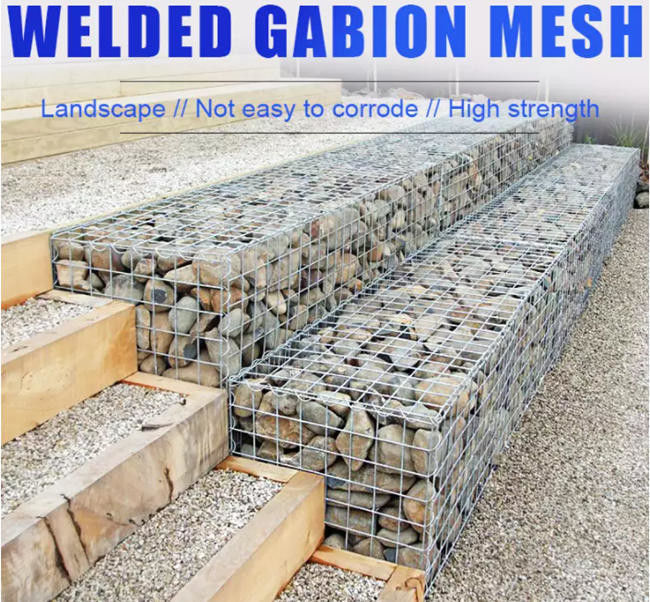 3m X 1m X 1m de Gelaste Bescherming van Gabion Mesh Galvanized For River Bank 0
