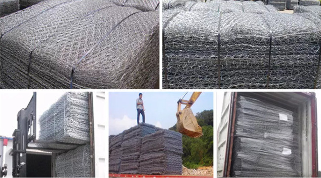 Onderwaterzeedijk die de Draad van Gabion beschermen Mesh Baskets Zinc Coated Q195 2