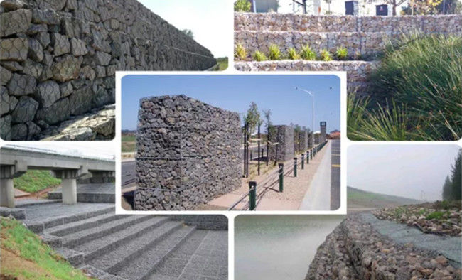 Normale van de Behoudende Muur Gegalvaniseerde Gabion van de Groottesteen Doos 2m X 1m X 1m voor Zeedijk Contruction 2