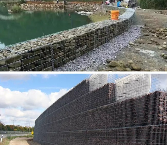 1 X 1 X 1 Gelaste Manden van de Steenrots van M de Galvanized Gabion Box voor Behoudende Muur 1