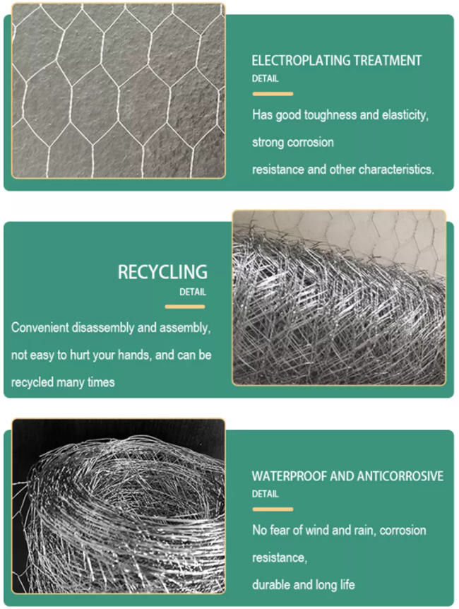 het Hexagonale Kippegaas Mesh Rolls van 0.7mm 1/2 Duimgat voor Konijnkooi 1
