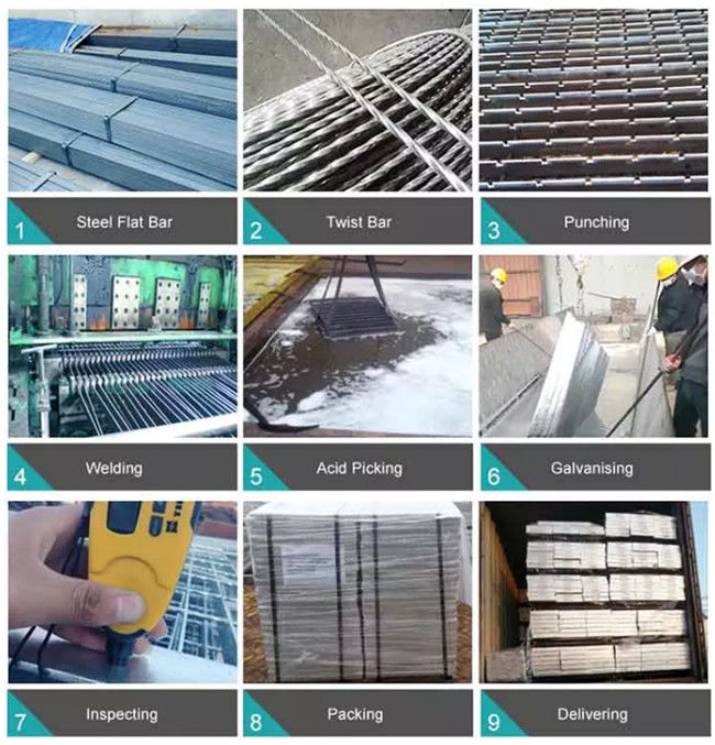 De getande Oprijlaan randde Gegalvaniseerd Staal die Antislip 32x5mm Bar raspen 0